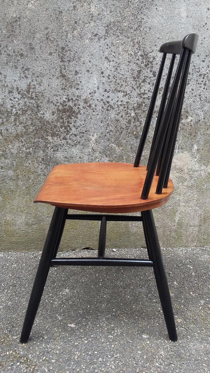 two vintage Scandinavian bistro chairs
