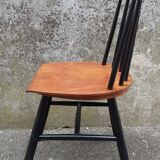 two vintage Scandinavian bistro chairs