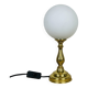 Lampe laiton globe opaline vintage