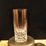 lot de 5 verres à vodka en cristal, pied taillé