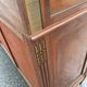Louis XVI sideboard in solid mahogany with a white marble top, 222cm, 1950.