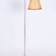 Restored Czech Bauhaus Floor Lamp, Nickel-Plated Steel, Parchment Shade, 1920s