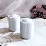 Salière poivrier porcelaine blanche