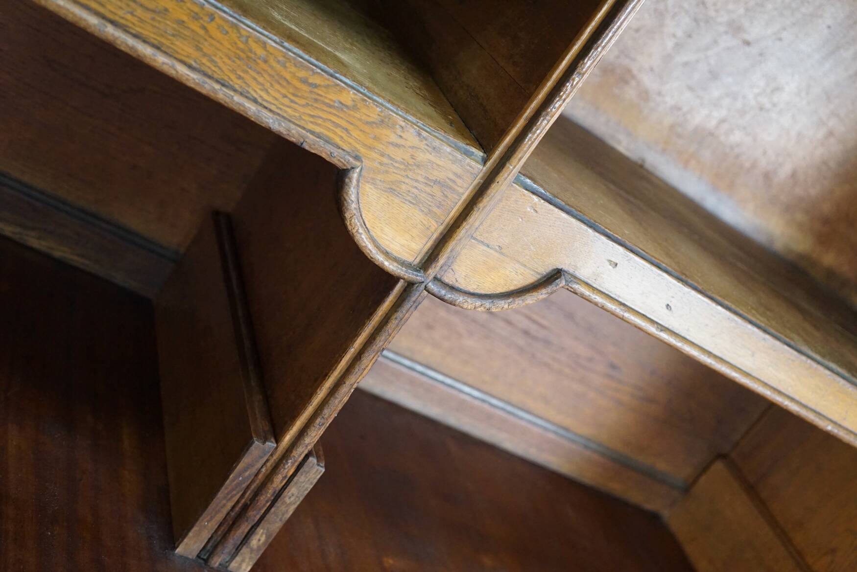 Large Antique Art Deco German Oak Chocolate Shop Cabinet, 1920s