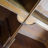 Large Antique Art Deco German Oak Chocolate Shop Cabinet, 1920s