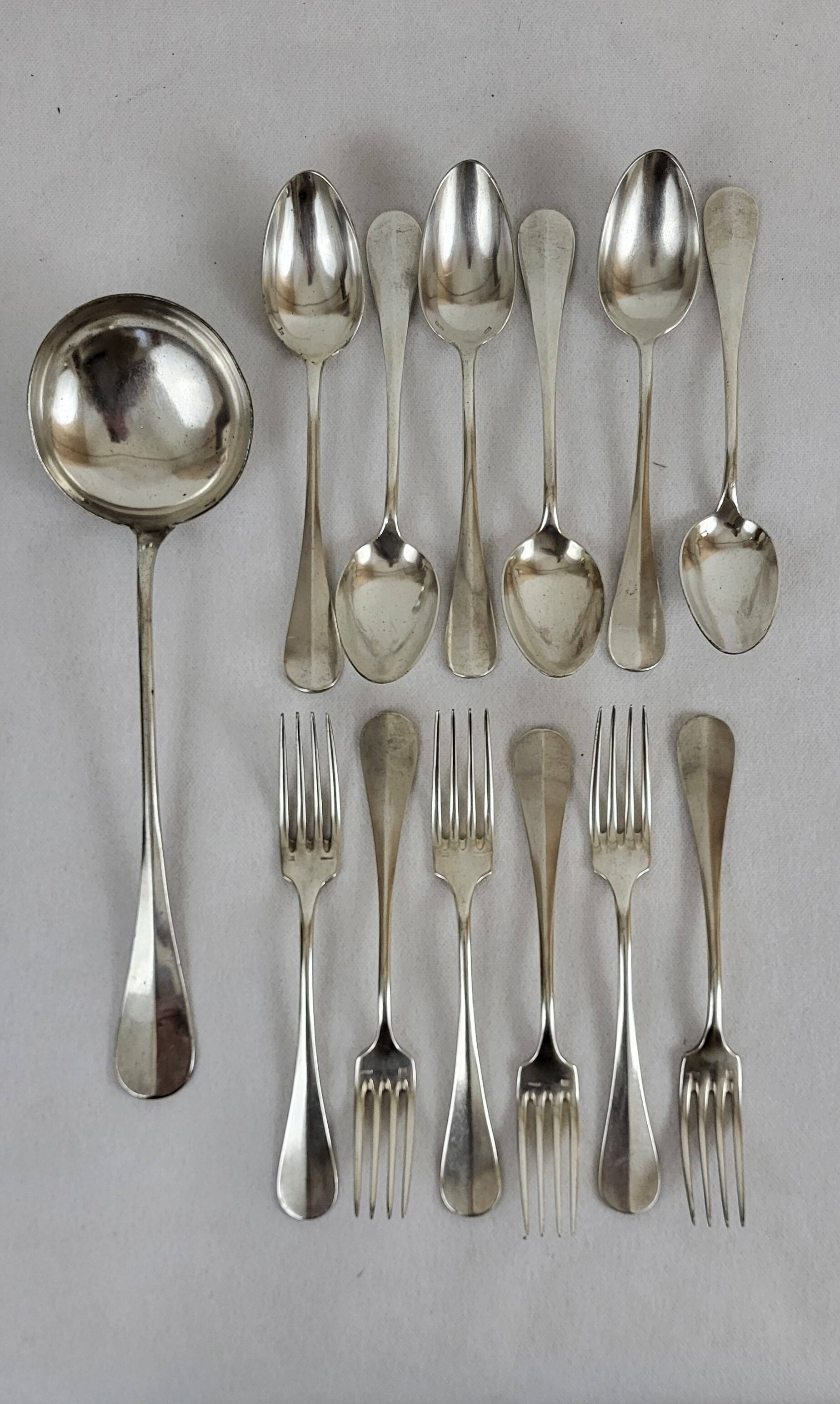 13 Ercuis silver-plated cutlery