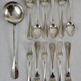 13 couverts en métal argenté Ercuis