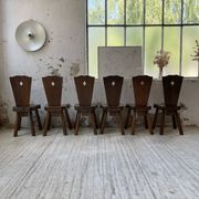 Solid oak chairs Savoyard cap popular art