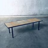 Mid-Century Minimalist Ceramic Tile Coffee Table, France, 1960s