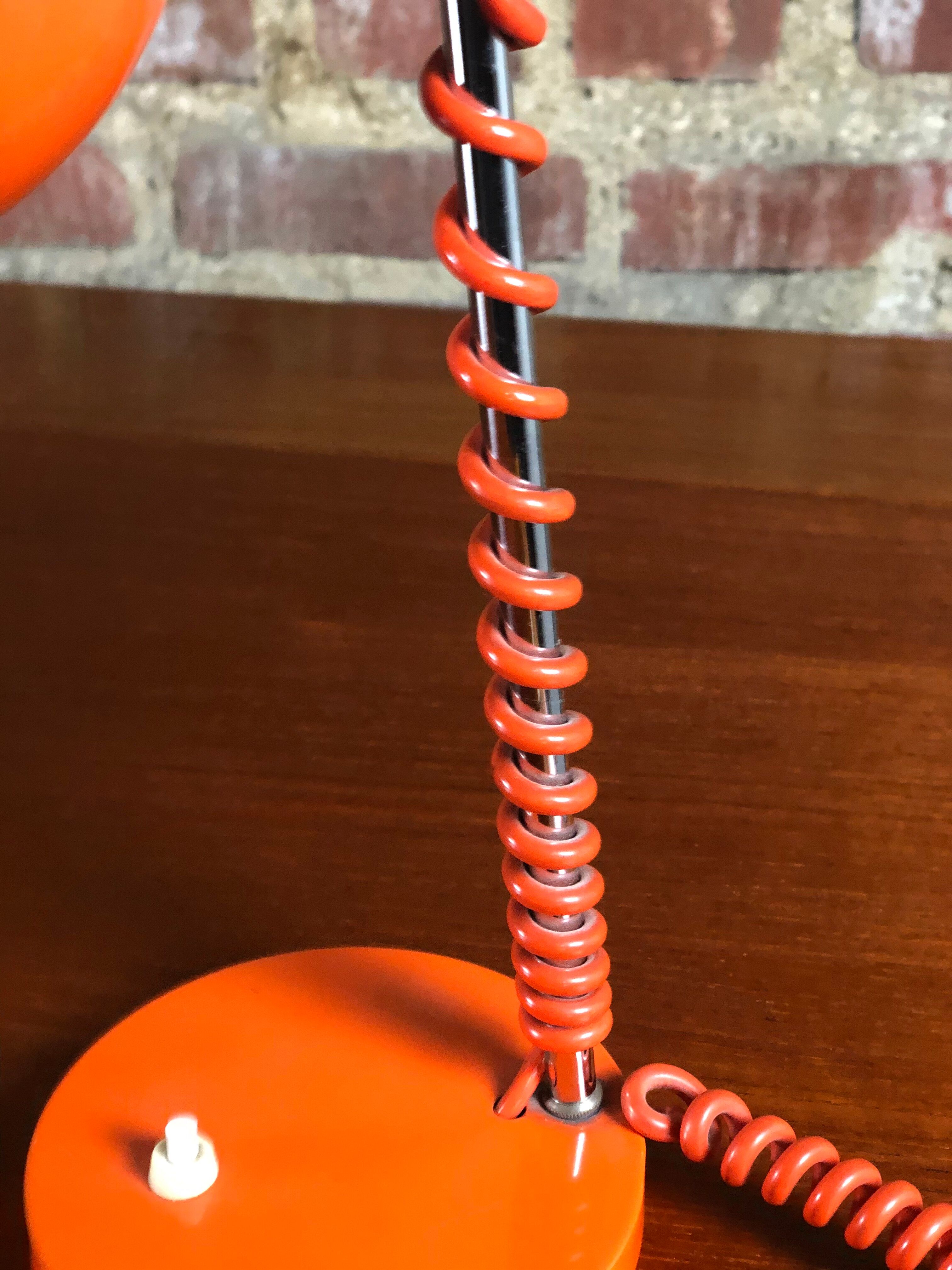 Eyeball lamp orange 1970