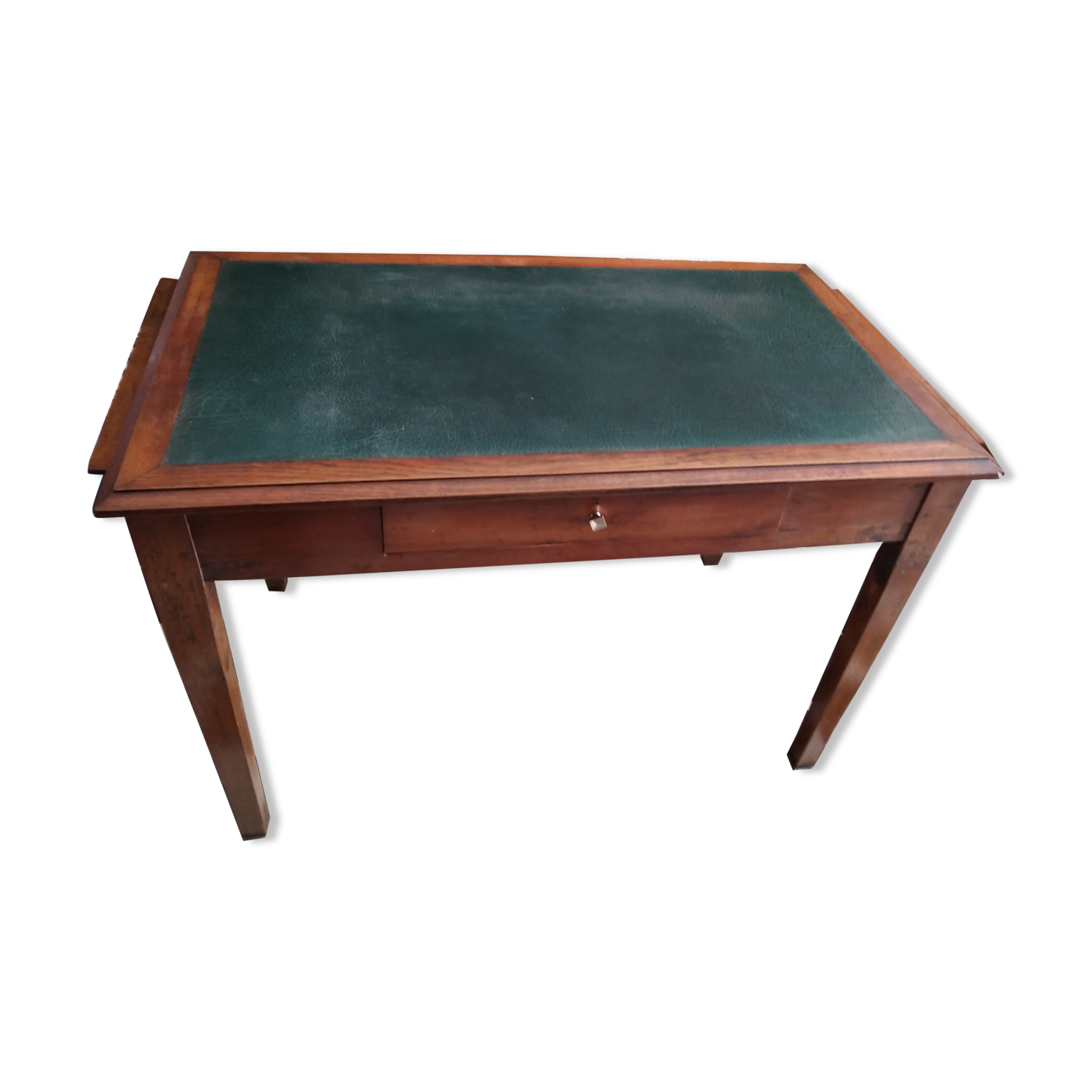 Green leather desk