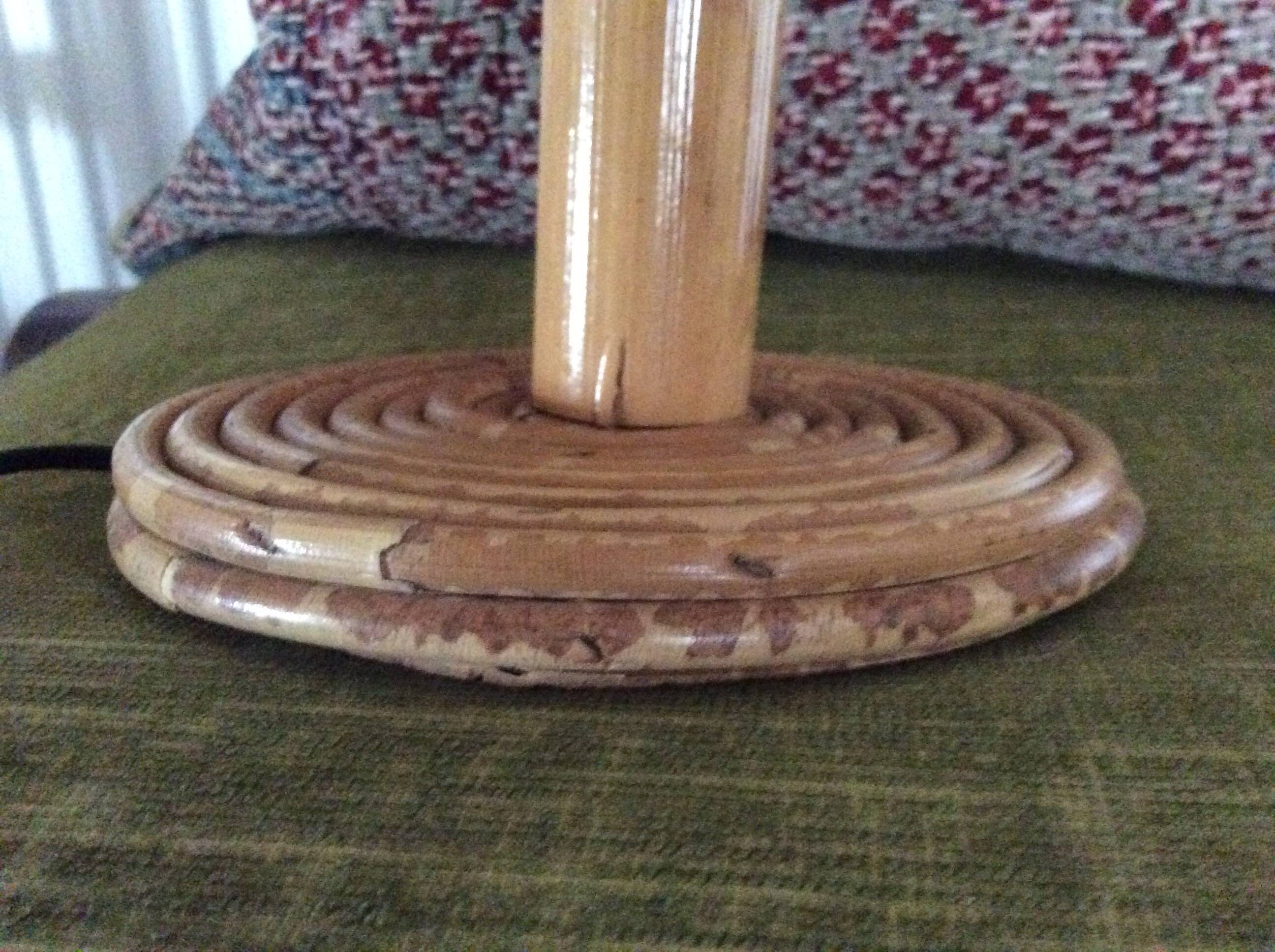 Louis Sognot rattan bedside lamp