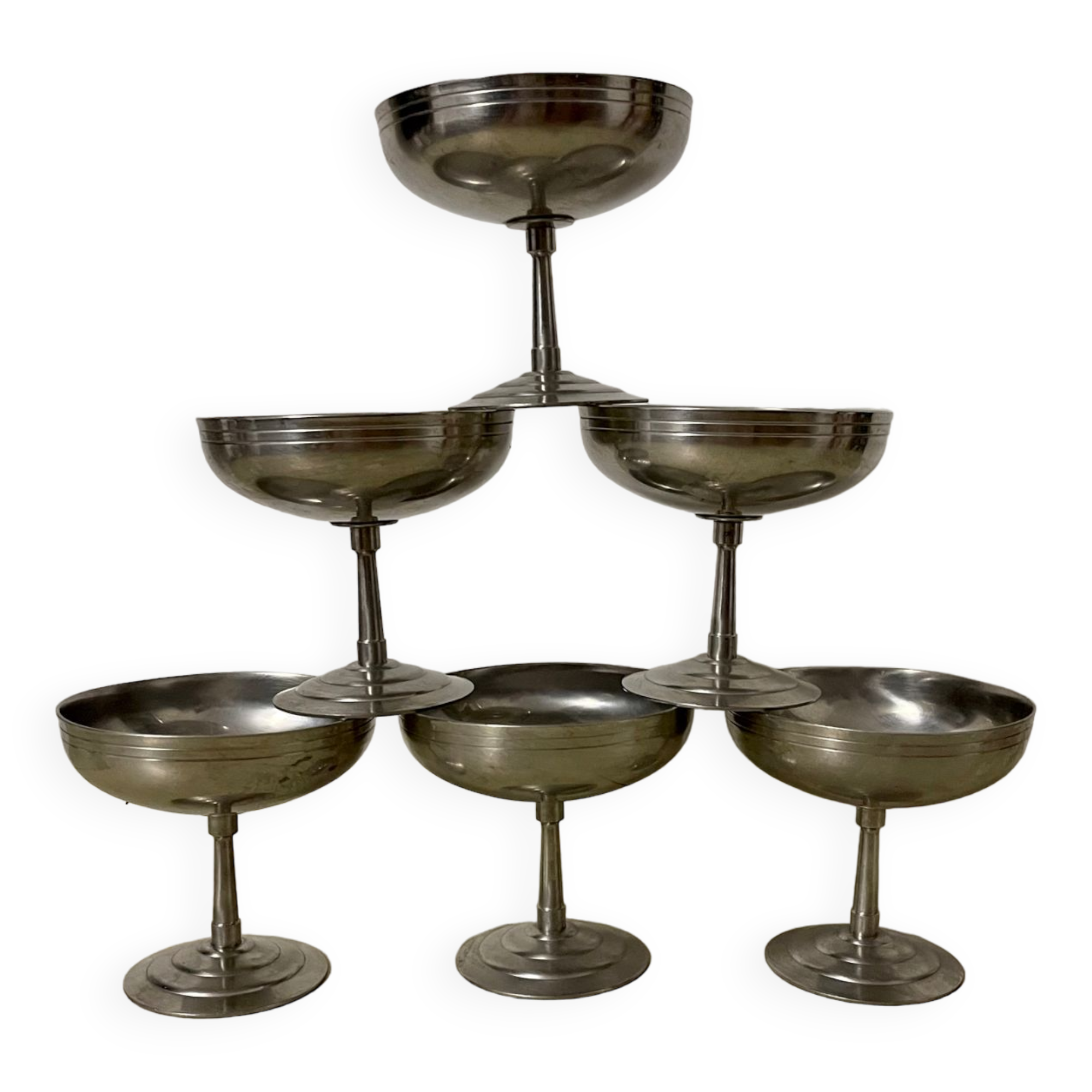 Set of 6 ice cream cups