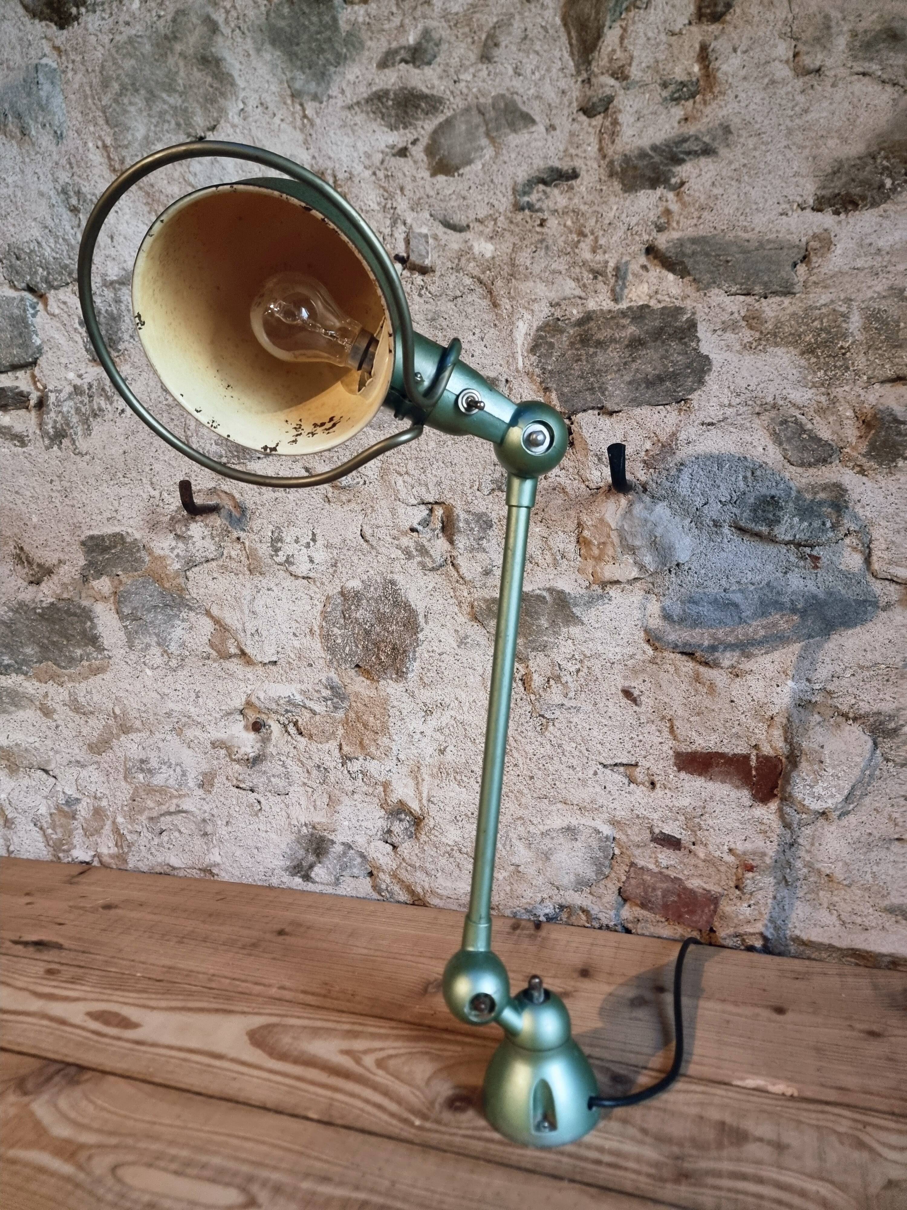 Lampe de bureau industrielle vintage Jielde – Lampe de travail réglable verte