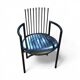 Fauteuil avant-gardiste en cuir et ressorts, Italie années 1980