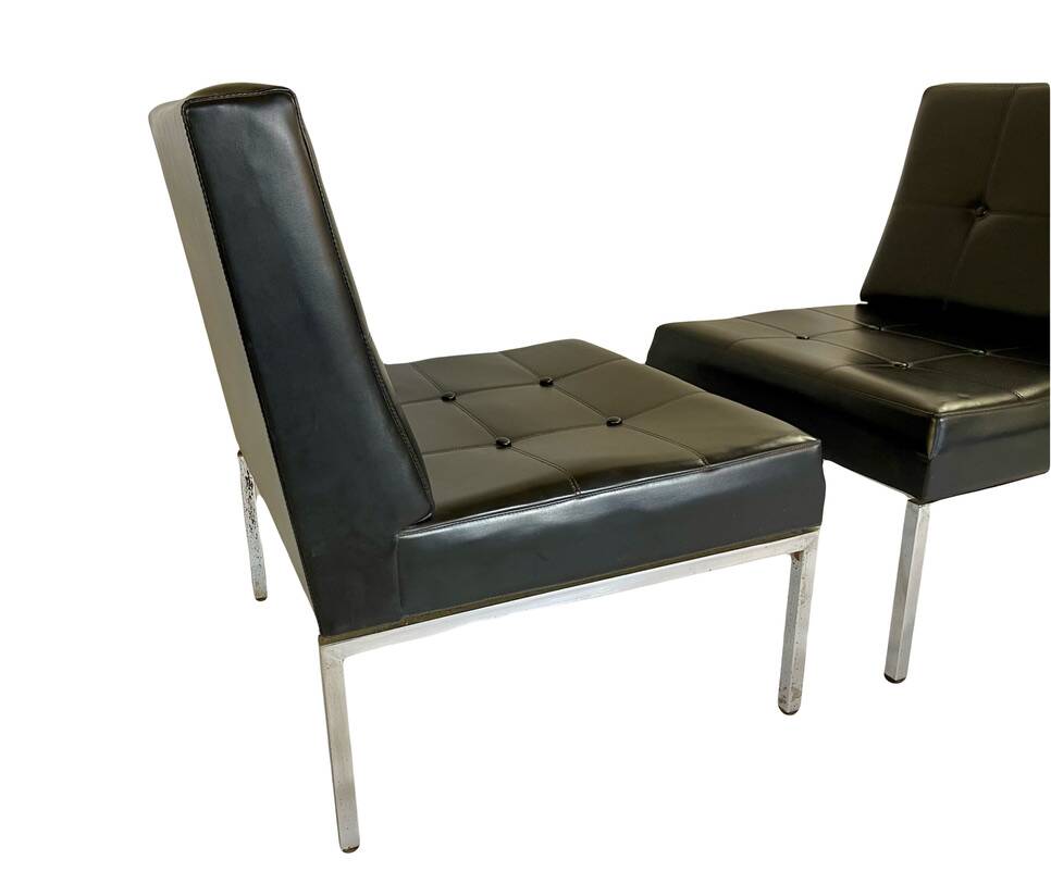 Pair of "samurai" armchairs by Joseph-André Motte for Airborne, 1970
