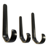 Set of coat hooks, brass hooks, design attributed to Carl Auböck, 1950s, Modernist, Vintage