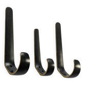 Set of coat hooks, brass hooks, design attributed to Carl Auböck, 1950s, Modernist, Vintage