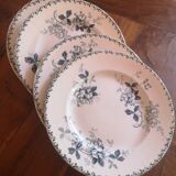 Lot de 7 assiettes plates.