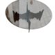 Brutalist handmade coffee table with glass top