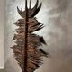 Brutalist bronze sculpture painting from the 70s