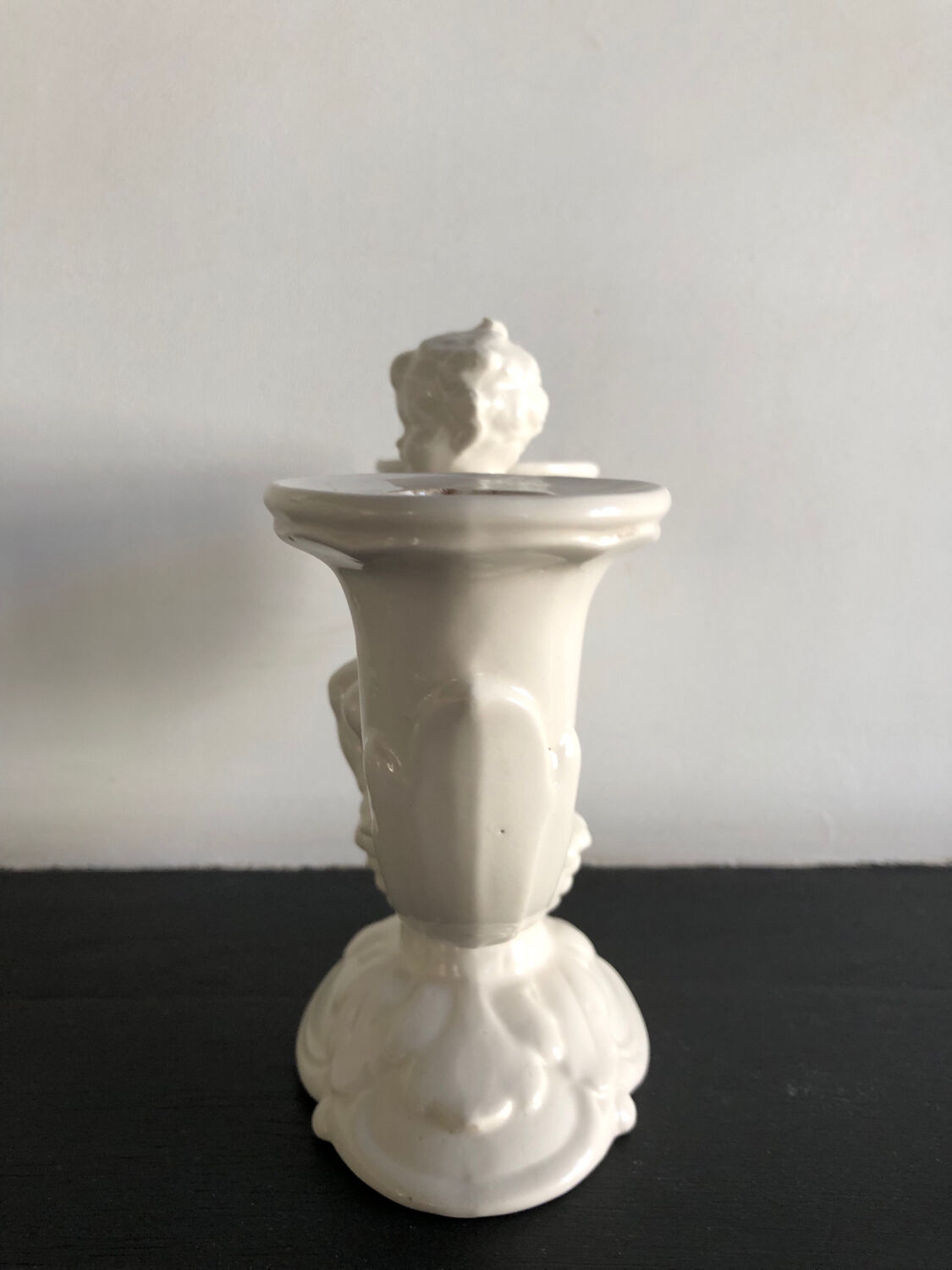 Antique porcelain candlestick