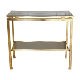 Console en laiton Maison Jansen par Guy Lefèvre 1970