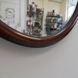 Antique mahogany oval mirror