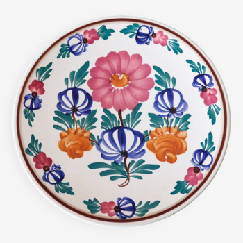 Painted ceramic flower dish