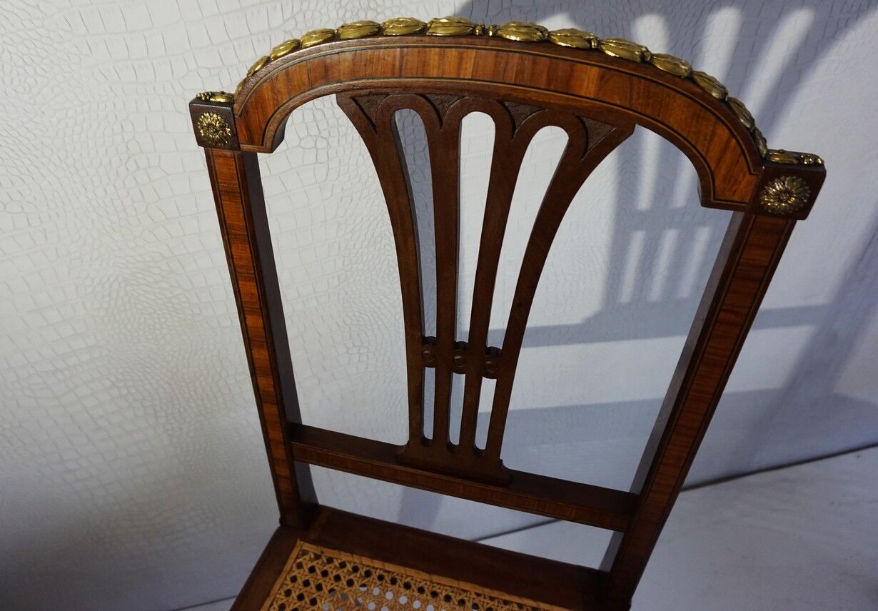 Pair of Louis XVI chairs circa 1870