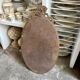 Miroir ovale classique doré à décor de noeud