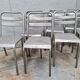 Série de six chaises Tolix patine graphite