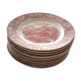 Service of 12 flat plates Barrats made in England