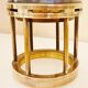Old miner's lamp, thick glass, brass, metal