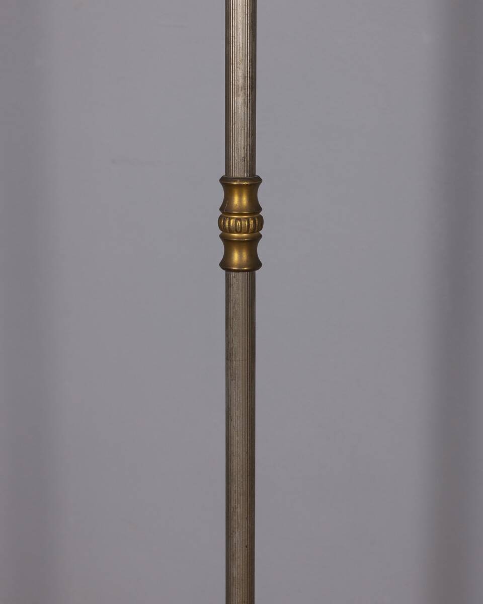 Vintage 1960s floor coat stand in golden brass, italian design