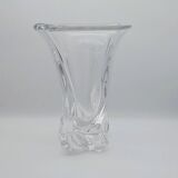 Large Pressed-Moulded Glass Vase "Swan" - Art Deco Style
