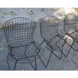 Set of 4 chairs "Wire" by Harry Bertoia, edition Knoll 1st edition