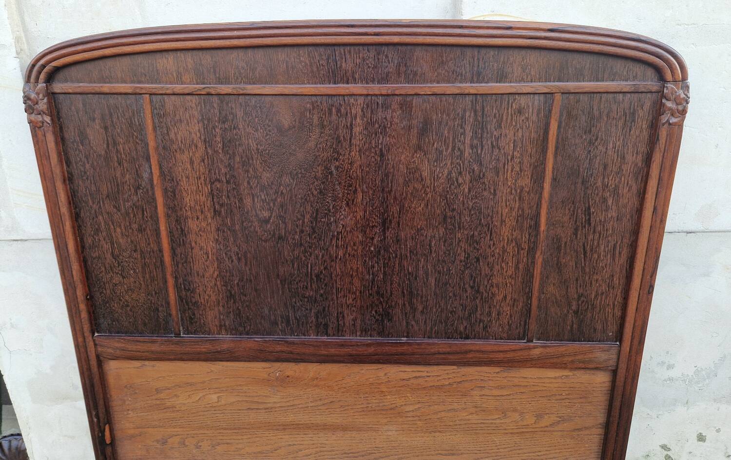 Art Deco rosewood headboard