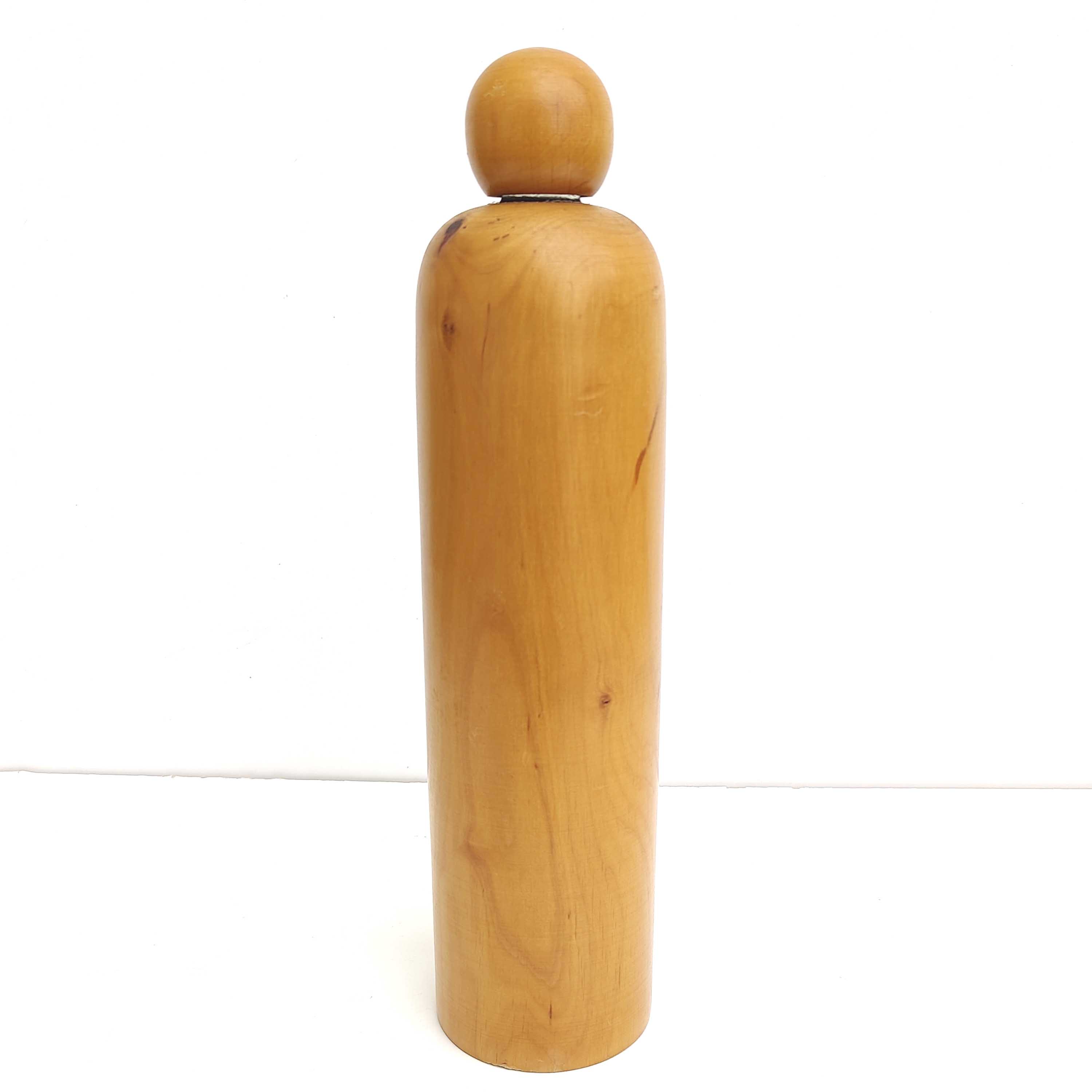 Vintage pine wood carafe bottle