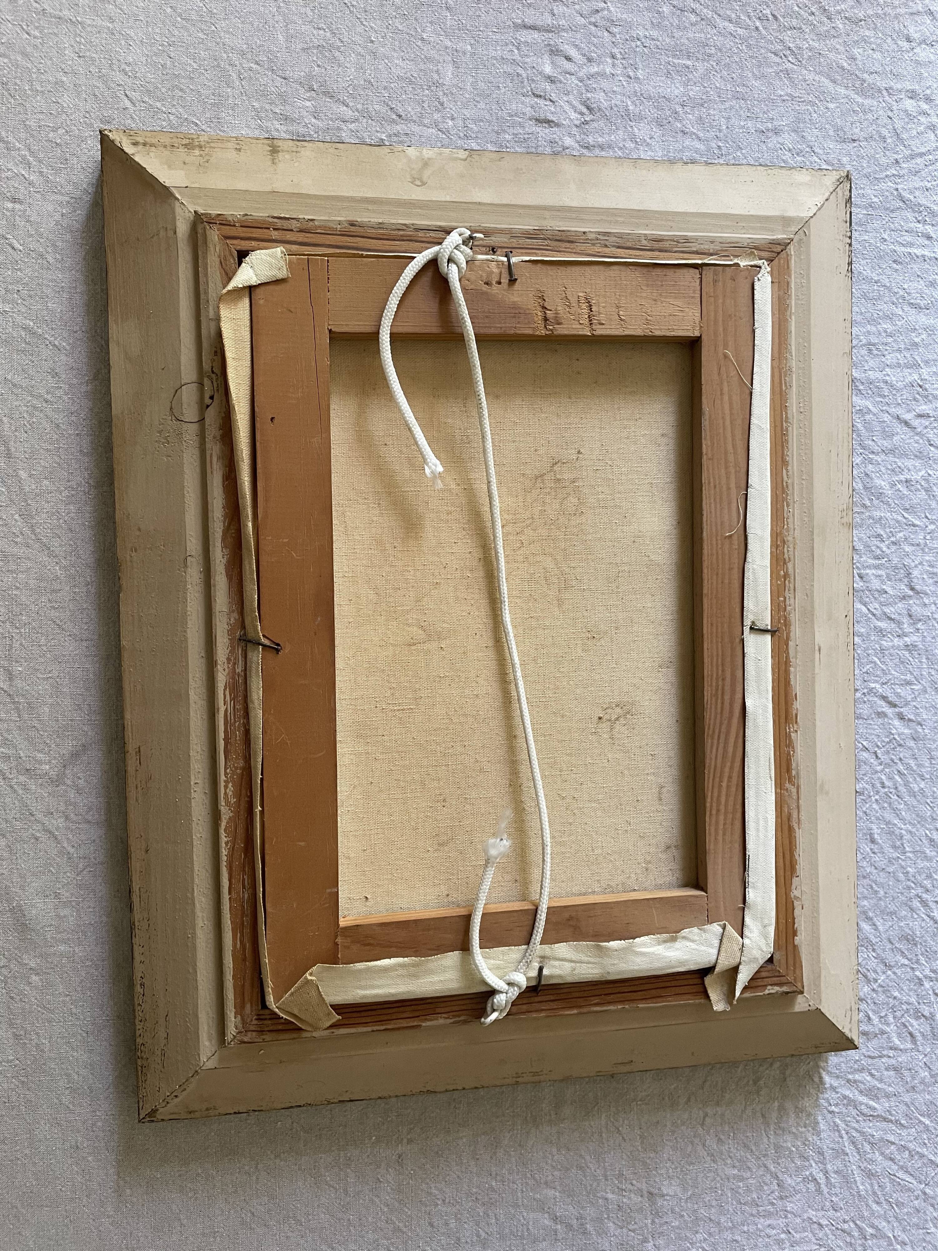 Oil on canvas framed river landscape