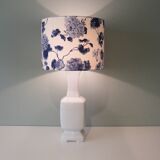 White mid-century ceramic table lamp