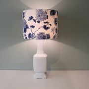 White mid-century ceramic table lamp