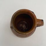 20th century glazed terracotta pitcher / jug