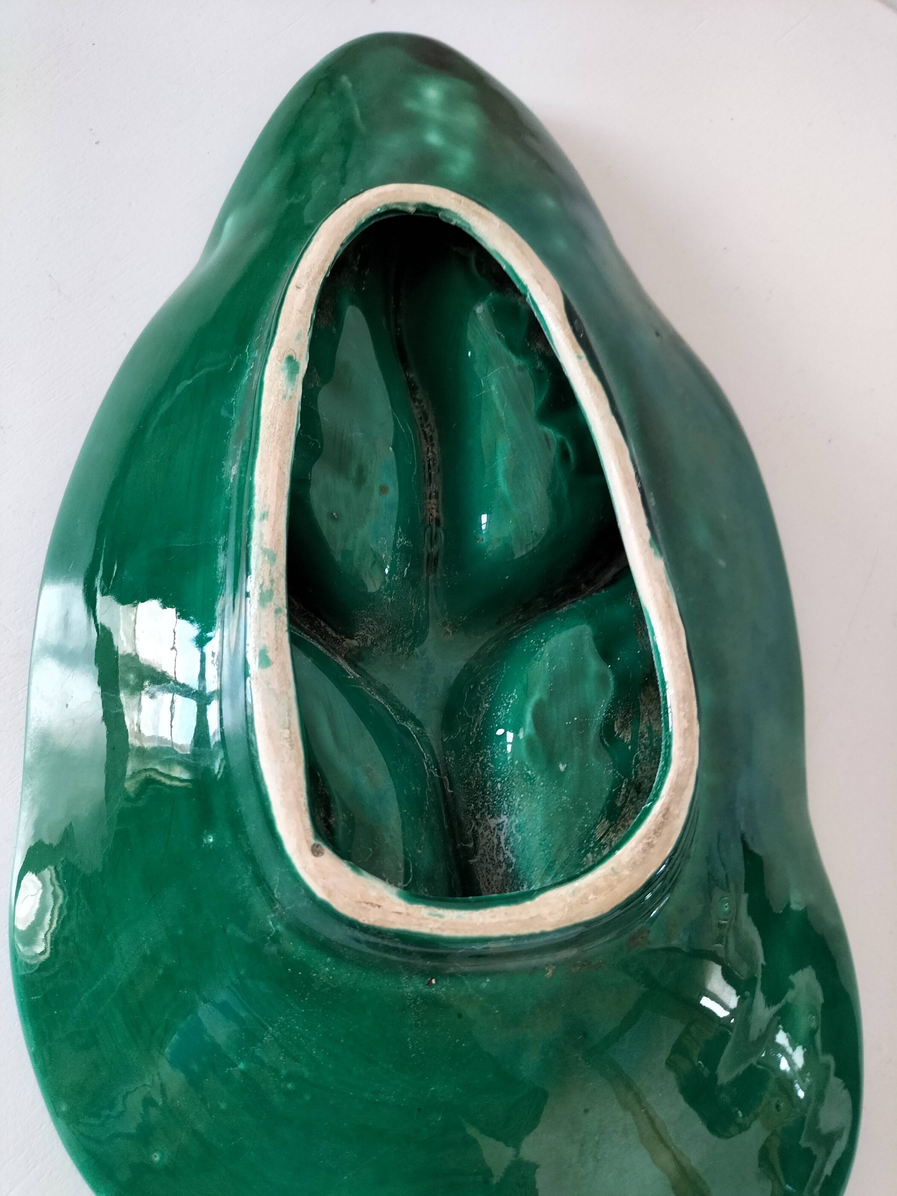 Vallauris ceramic tropical leaf tray, 1950s/1960s