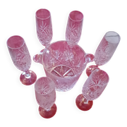 6 flûtes et seau à bouteille Klein Baccarat