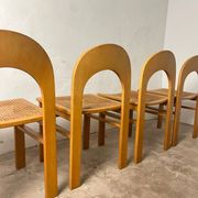 Set of 4 caned chairs Arcadia by Tagliabue di Cascina Armata, 1970-80.