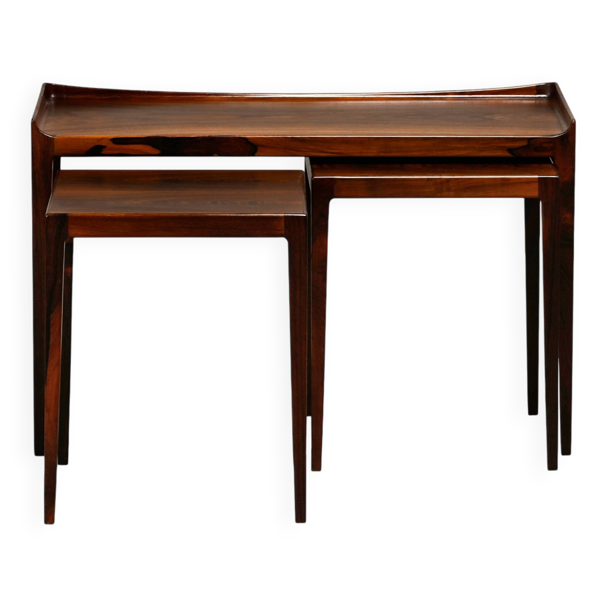 Kurt Østervig Rosewood Nesting Tables Model 223 for Jason Møbler, Denmark