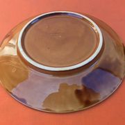 1950s Large floral platter Sarreguemines France Glazed ceramic