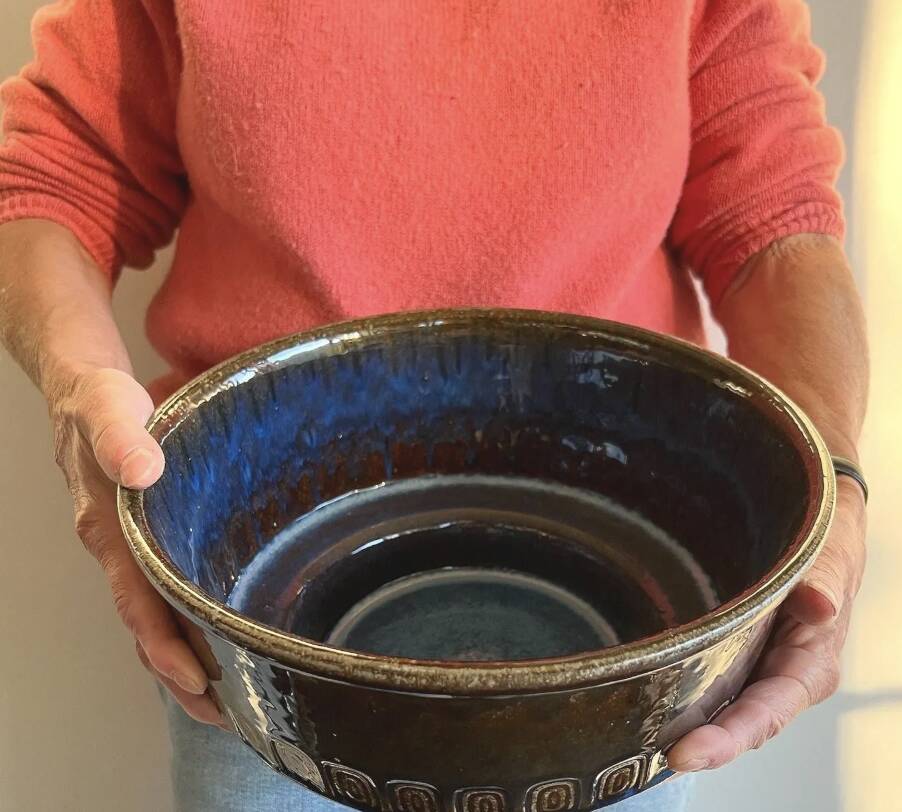 Large Stoneware Salad Bowl Maria Philippi for Søholm, Denmark – 1960