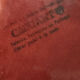 Pocket tray Michel Caugant, ruby-red ceramic and gilding - Vintage